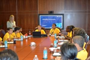 <b>University of Success students at Prudential </b><br /> High School students in the University of Scranton's University of Success program attend a career presentation at Prudential.